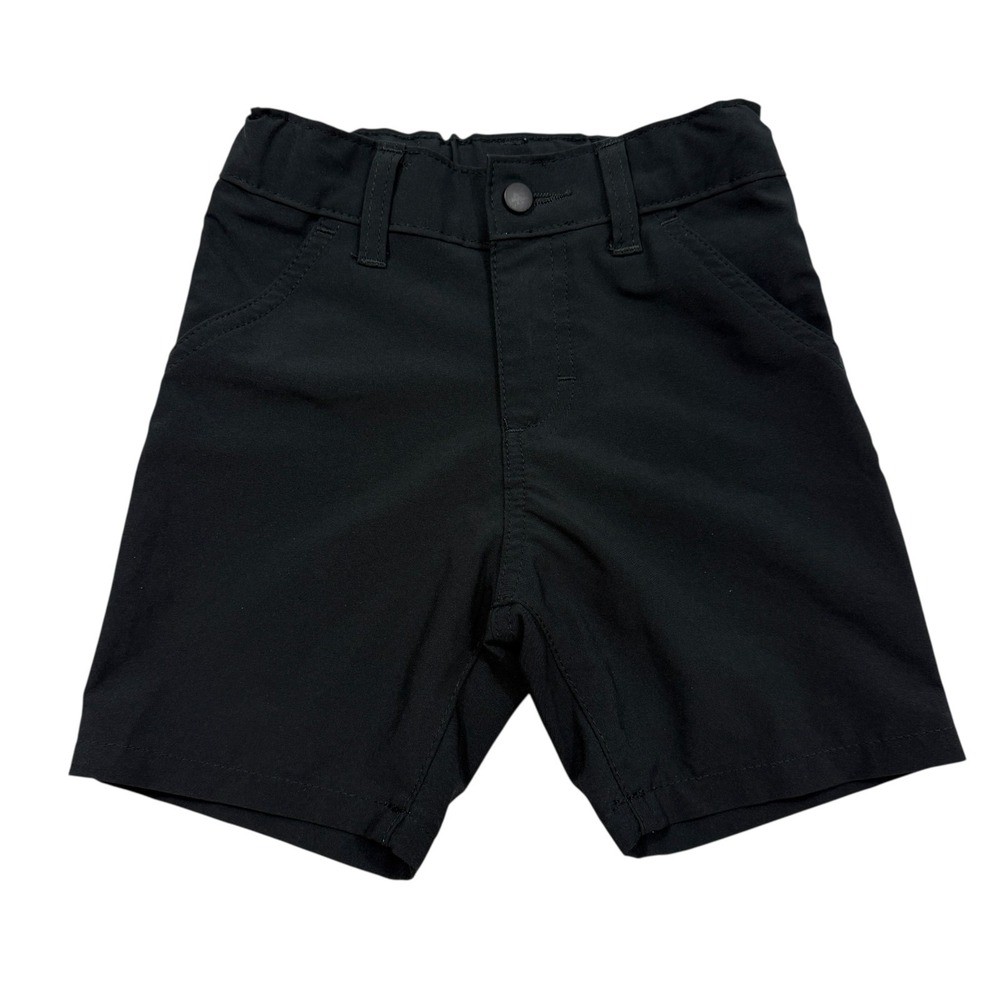 Wrangler Boys Black Bermuda Shorts Flat Front Sz 4T Polyester Spandex